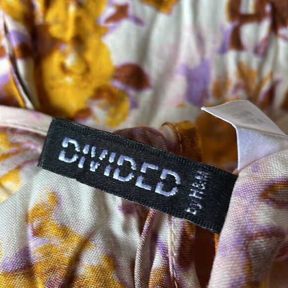 Divided by H&M Floral Dress w/Scoop Neck & Tie Around Waist (Size: 4) - Picture 11 of 12